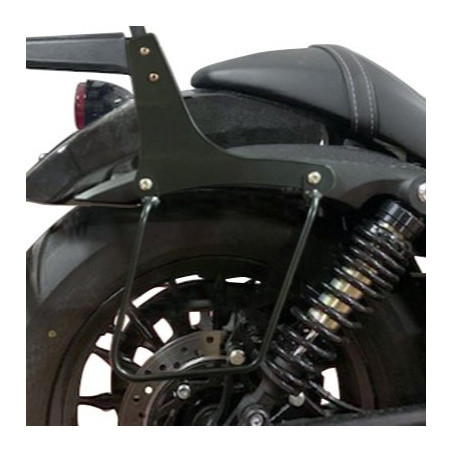 Supports Sacoches Latérales Pour QJ Motor SRV 125 - Paire Noire, Acier Robuste, Installation Facile Sans Perçage