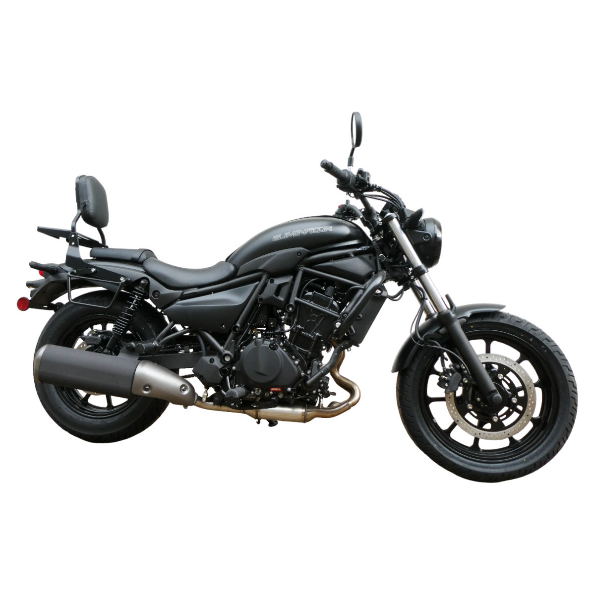 Dossier Passager Arrière Pour Kawasaki Eliminator 400-500 2023-2025 - Acier Et Cuir Synthétique, Amovible